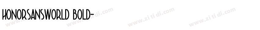 Honorsansworld bold字体转换